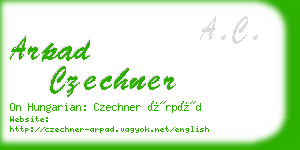 arpad czechner business card